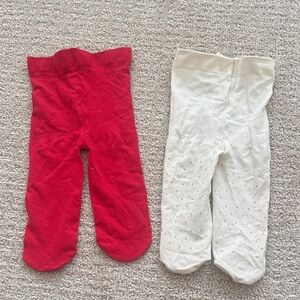 Cat & Jack Red and Cream Baby Leggings